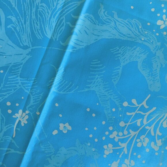 VTG Equus Zuzek 60s Key West Hand Print Fabric horse stallion Lilly Pulitzer 1yd - Picture 6 of 15